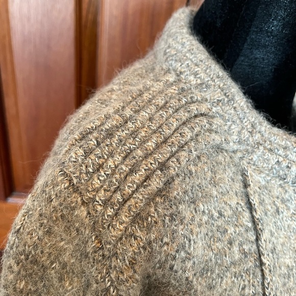 Peruvian Link Alpaca Wool Collection Taupe & Gray Open Front Cardigan Small - Picture 5 of 13